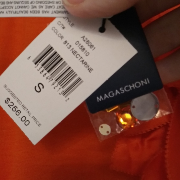 Magaschoni Cashmere Silk Sleeveless Sweater Top Tank Orange nectarine Small - Picture 7 of 10